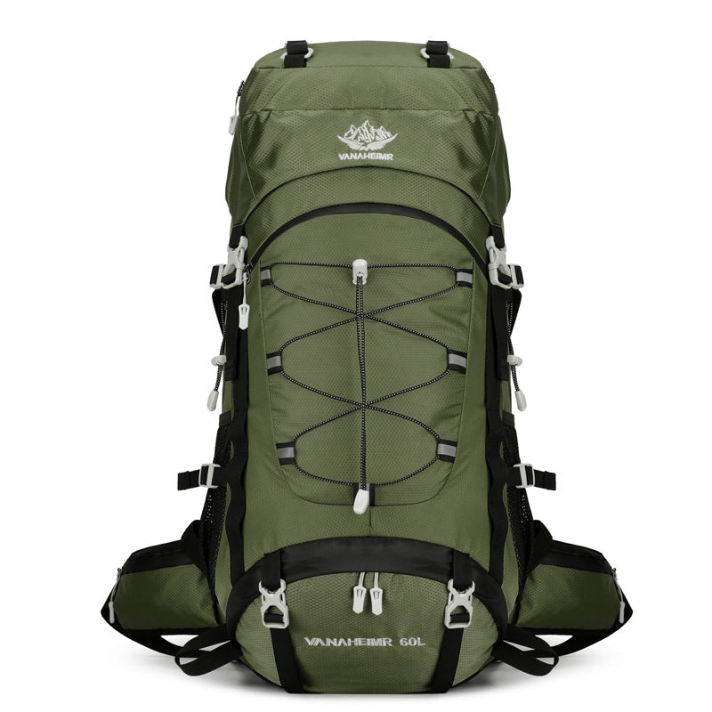Sarah Express 60L Large Capacity Outdoor Hiking Backpack Dark Green 60L
