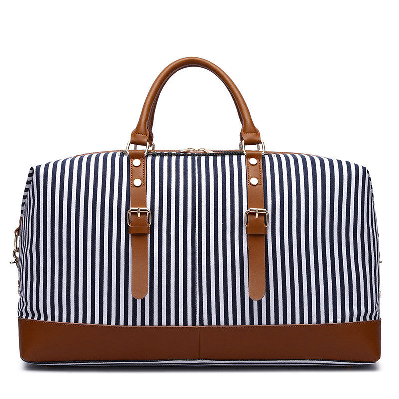 Sarah Express Striped Canvas Messenger Travel Bag