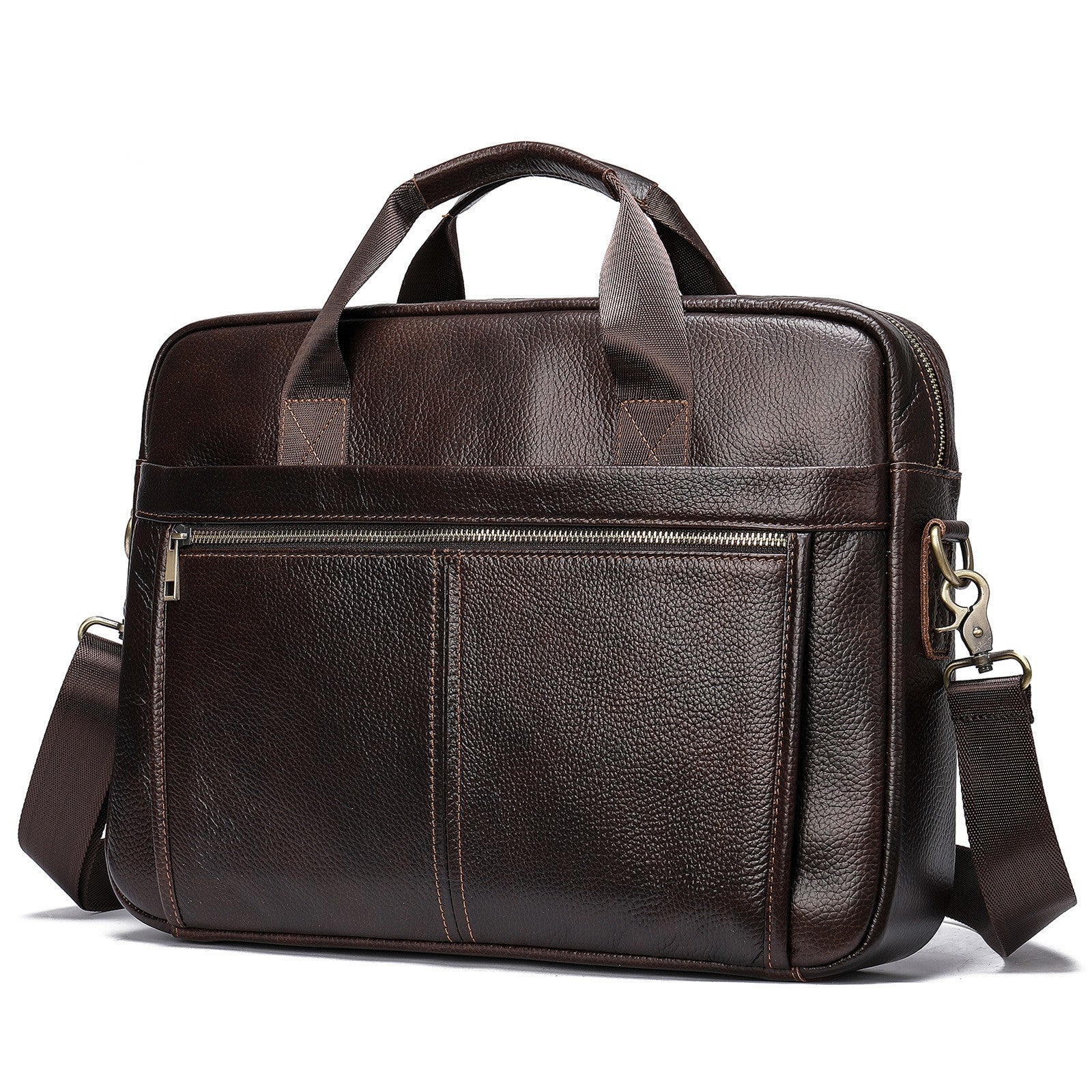Sarah Express Professional Cowhide Leather Laptop Briefcase