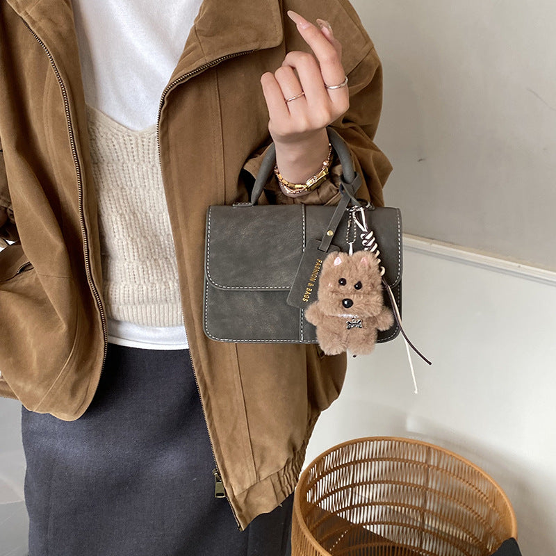 Sarah Express Matte Square Crossbody Bag with Pendant