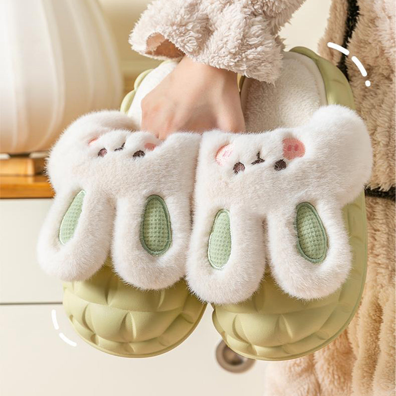 Sarah Express Unisex Rabbit Plush Washable House Slippers