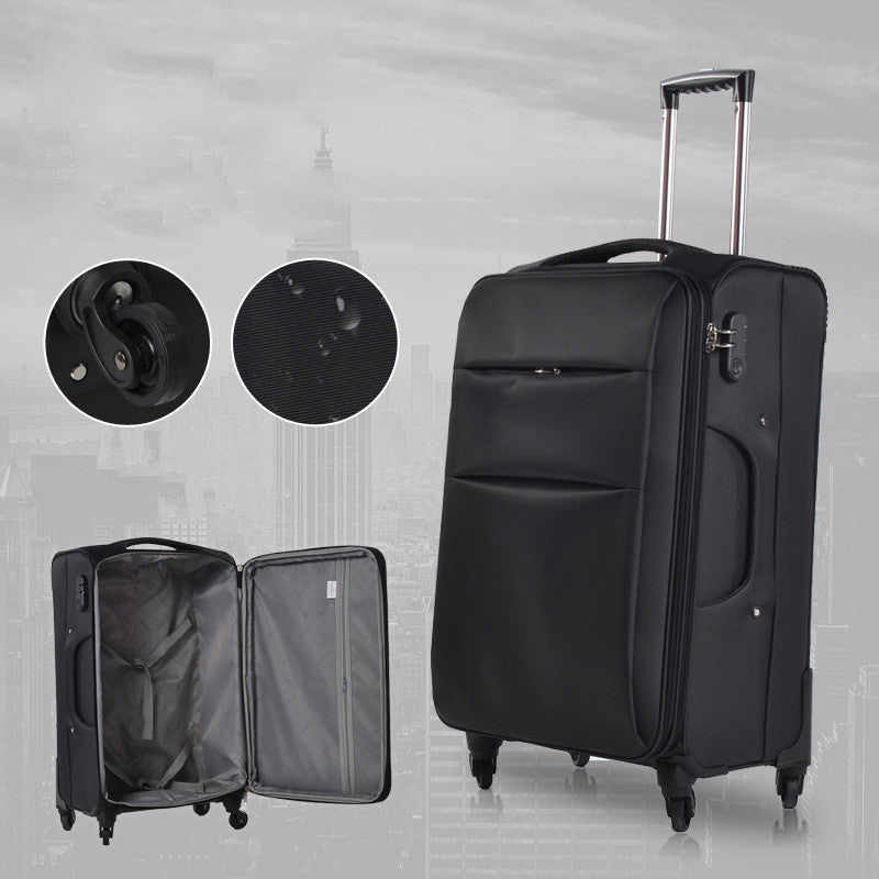 Sarah Express Oxford Hard Shell Rolling Travel Suitcase