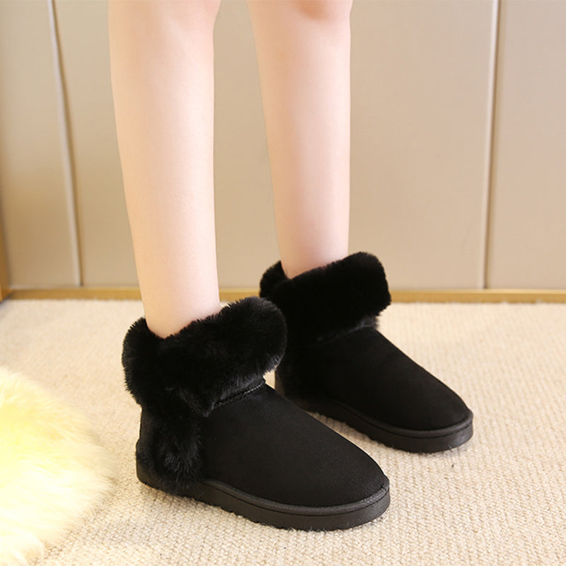 Sarah Express Women's Fluffy Platform Winter Snow Boots