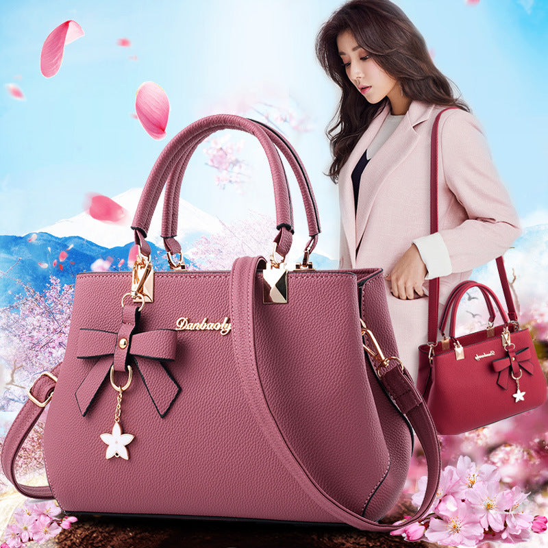 Sarah Express Structured Bow Accent Messenger Handbag