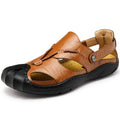 Sarah Express Men's Casual Outdoor Closed-Toe Sandals Brown