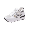 Sarah Express Breathable Mesh Cutout Thick Soled Sneakers Black