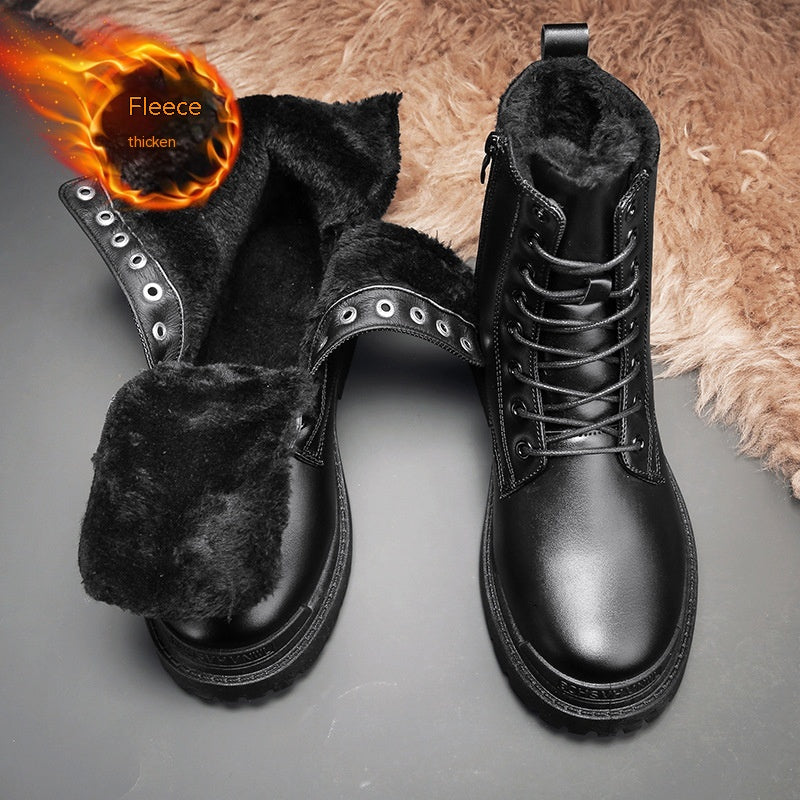 Sarah Express Men's Thermal Fleece Lined Martin Boots