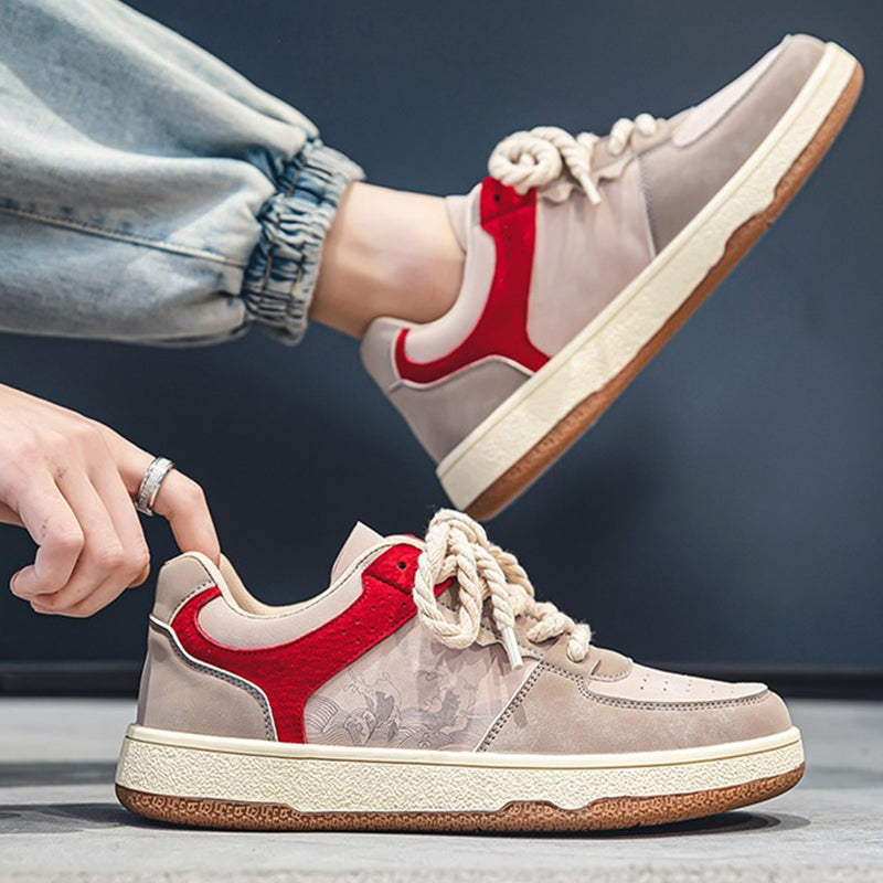 Sarah Express Men's Lightweight Lace-Up Platform Sneakers