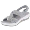Sarah Express Women's Platform Roman Sandals Grey