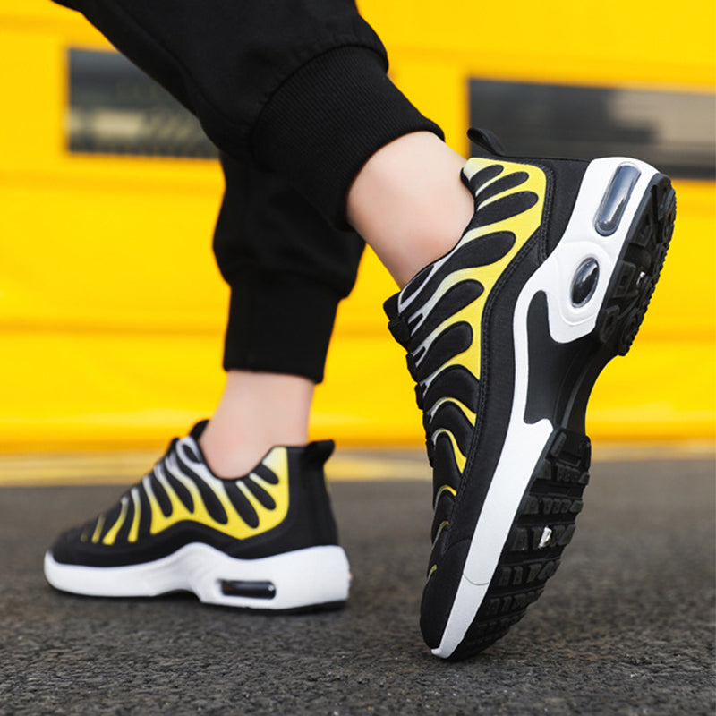 Sarah Express Men's Color-blocked Breathable Lace-Up Sneakers