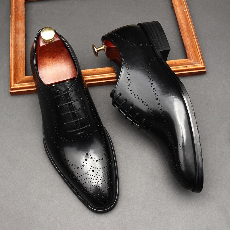 Sarah Express Men's Pointed Toe Formal Lace-Up Shoes