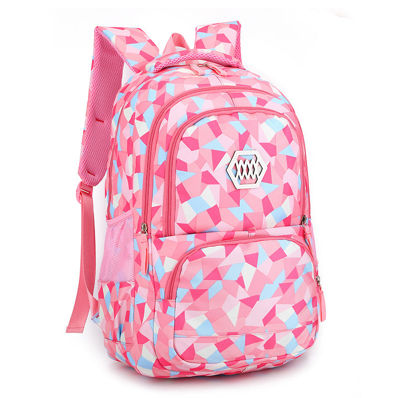 Sarah Express Geometric Print Kids School Backpack Pink