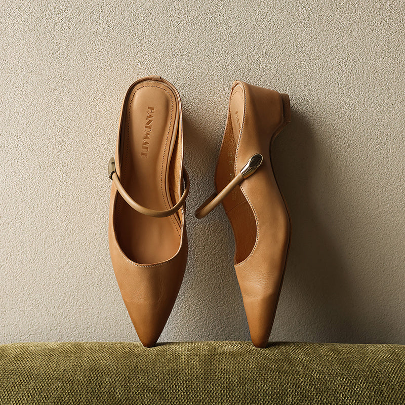 Sarah Express Pointed Toe Mary Jane Mule Sandals