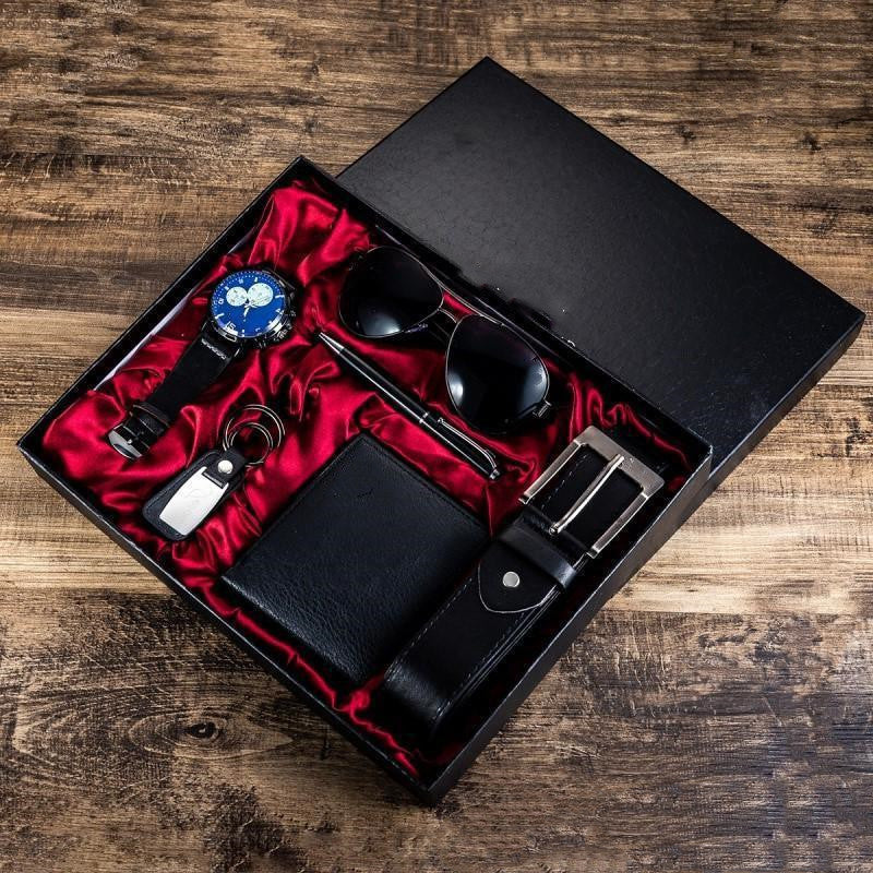 Sarah Express Luxury Men's Wallet and Accessory Set