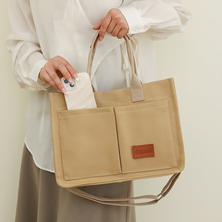 Sarah Express Canvas Multi-Pocket Shoulder Crossbody Bag