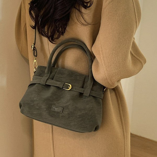 Sarah Express Matte Finish Horizontal Square Crossbody Bag
