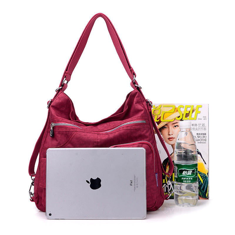 Sarah Express Waterproof Nylon Multi-Pocket Crossbody Shoulder Bag