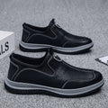 Sarah Express Men's British Style Slip-On Loafers Black