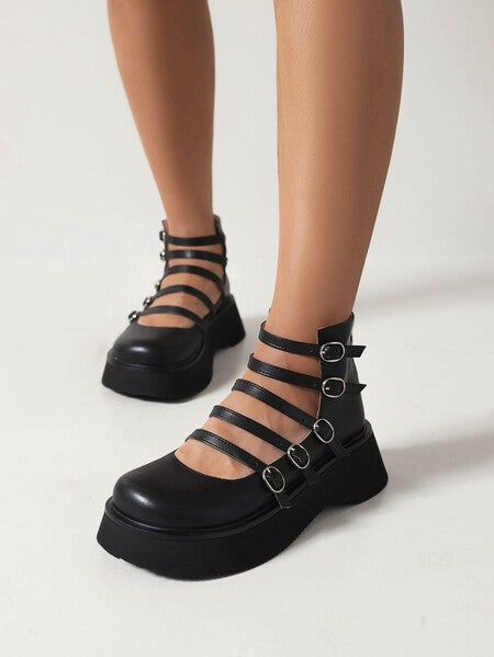 Sarah Express Women's Punk Platform Ankle Boots