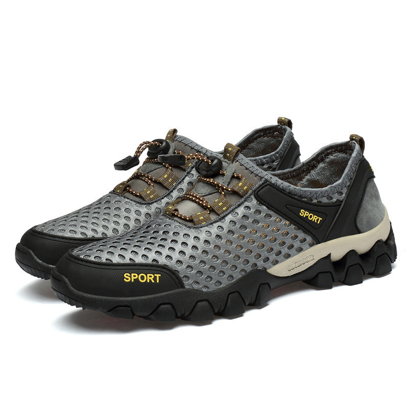 Sarah Express Breathable Mesh Outdoor Hiking Shoes Grey