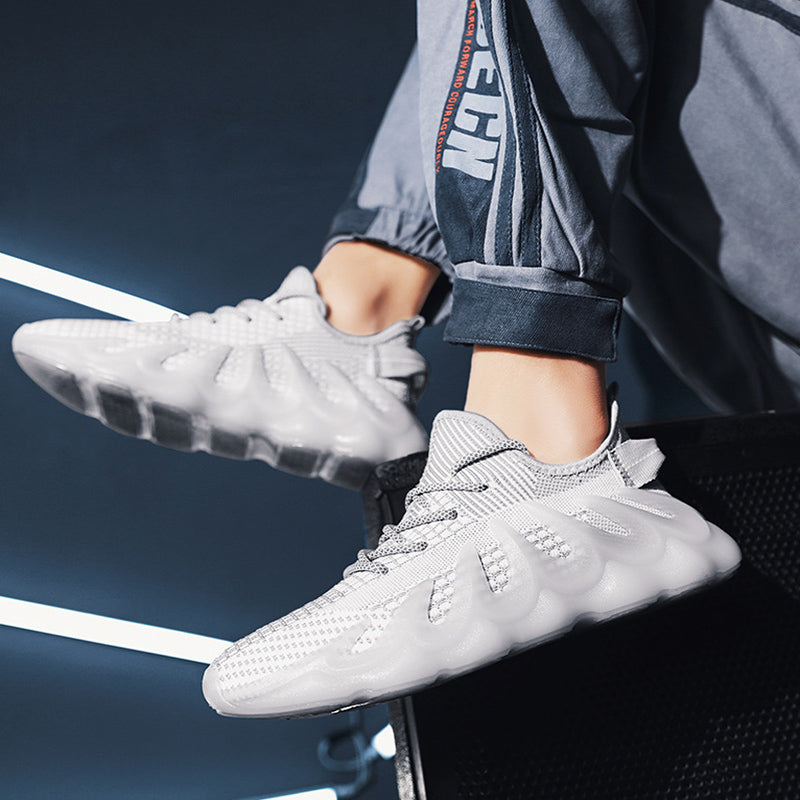 Sarah Express Men's Wave Sole Mesh Fashion Sneakers