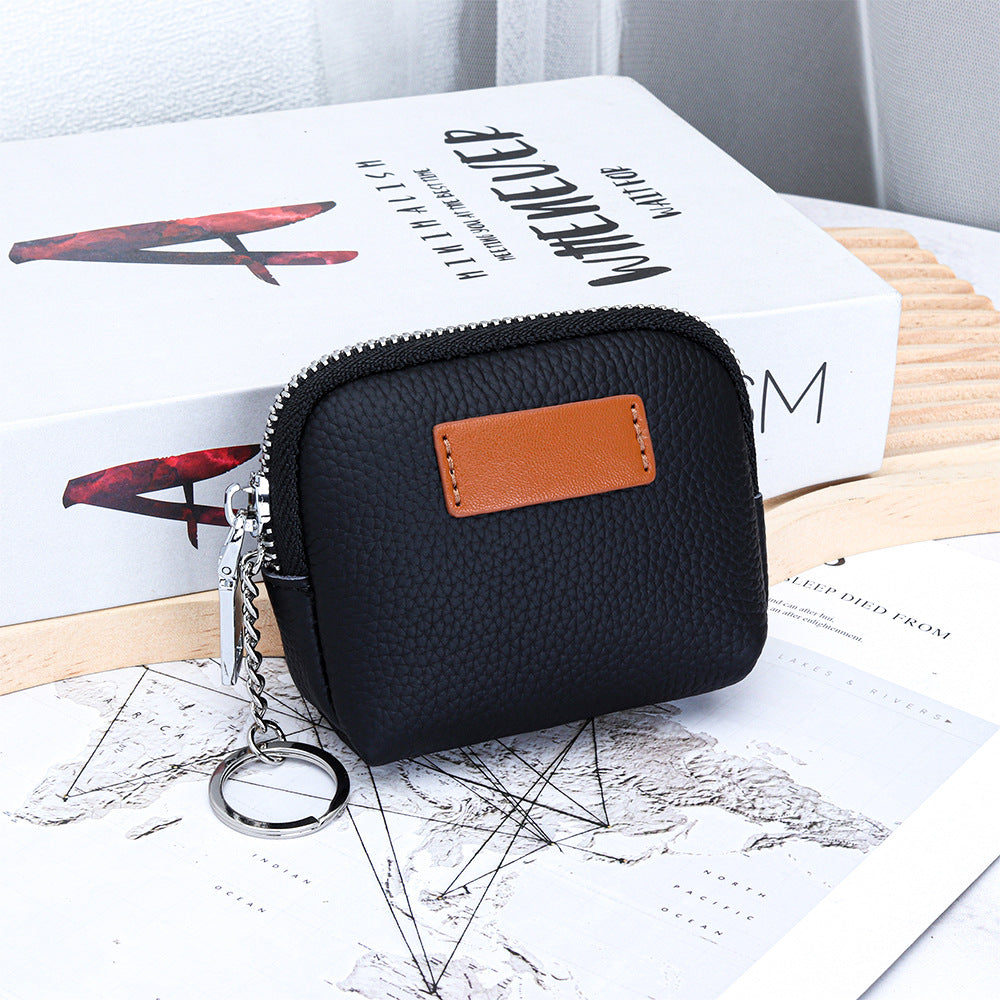 Sarah Express Mini Genuine Leather Bifold Wallet Black