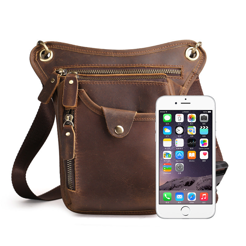Sarah Express Retro Leather Satchel Drop Leg Bag
