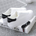 Sarah Express Casual Lace-Up Flat Sneakers Black