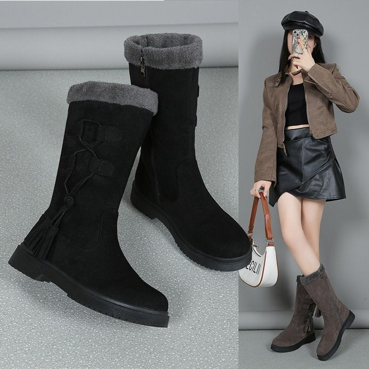 Sarah Express Fleece-Lined Chunky Sole Snow Boots