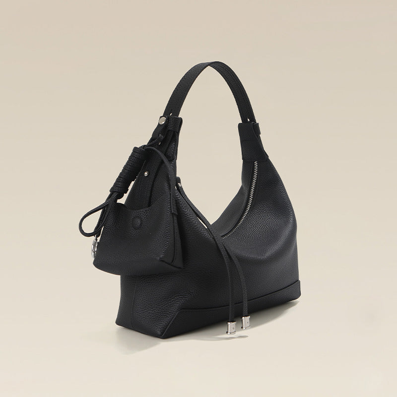 Sarah Express Minimalist Leather Dumpling Shoulder Bag