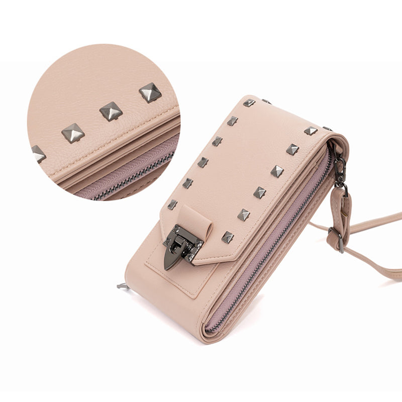 Sarah Express Rivet Design Vertical Square Crossbody Bag