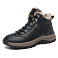 Sarah Express Men's Warm Plush Lined Winter Boots Black