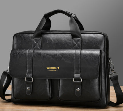 Sarah Express Men's Business Large-Capacity Waterproof Briefcase