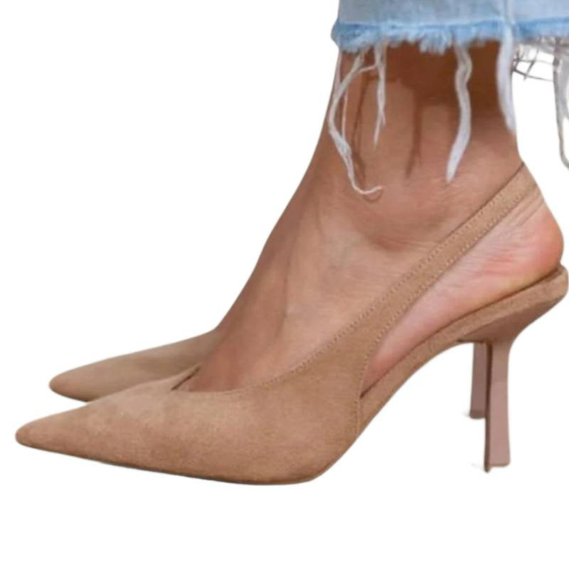Sarah Express Elegant Pointed-Toe Satin High Heels