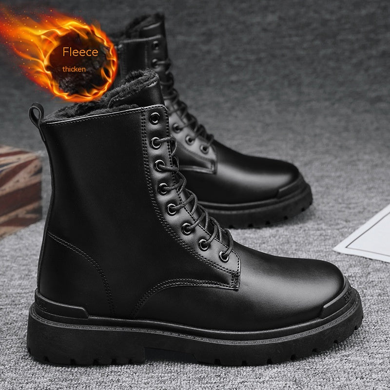 Sarah Express Men's Thermal Fleece Lined Martin Boots CN CF2011 1 Black