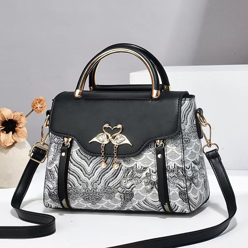 Sarah Express Structured Weaved Pattern Crossbody Travel Bag
