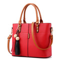Sarah Express Structured Tassel Detail Shoulder Bag Red
