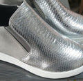 Sarah Express Side Zip Casual Wedge Boots Silver