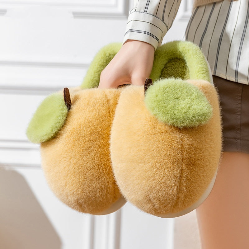 Sarah Express Plush Peach Indoor Slippers