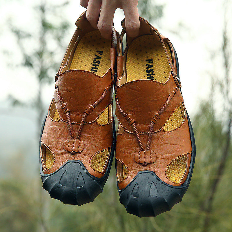 Sarah Express Men's Casual Outdoor Closed-Toe Sandals