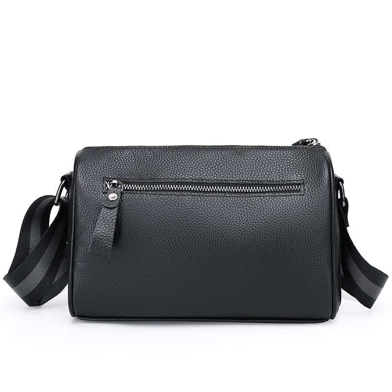 Sarah Express Leather Crossbody Bag with Striped Strap