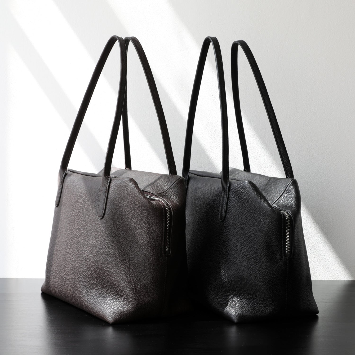 Sarah Express Genuine Leather Vertical Shoulder Handbag