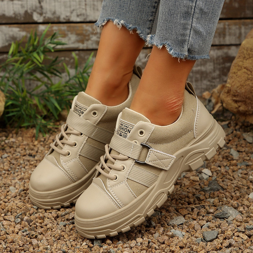 Sarah Express Women's Casual Lace-Up Canvas Sneakers