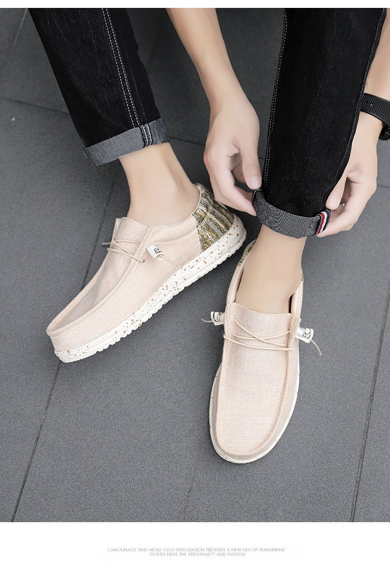 Sarah Express Men's Breathable Canvas Casual Flats