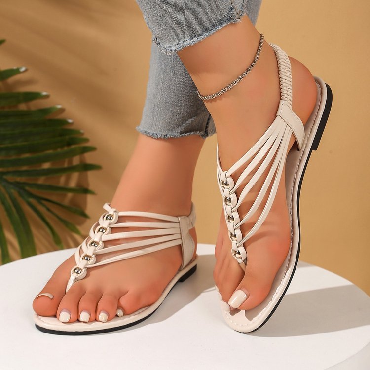 Sarah Express Elastic Cuff Open Toe Peep Sandals
