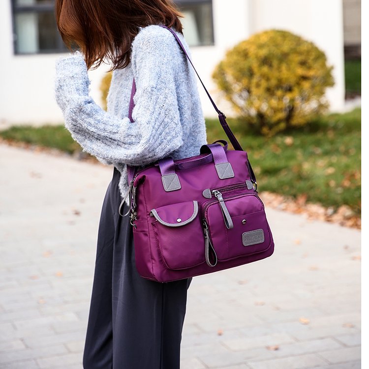 Sarah Express Nylon Multi-Pocket Commuter Messenger Bag