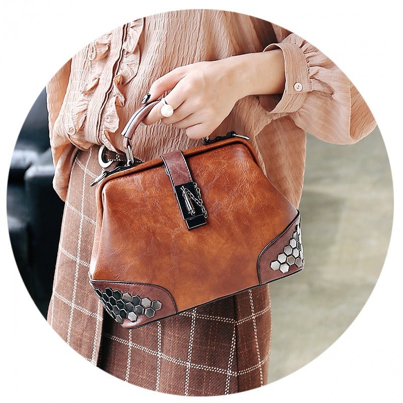 Sarah Express Structured Hexagon Detail Shoulder Bag