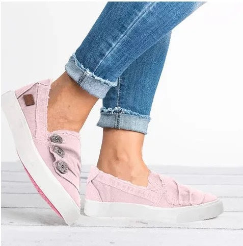 Sarah Express Women's Casual Breathable Lace-Up Sneakers