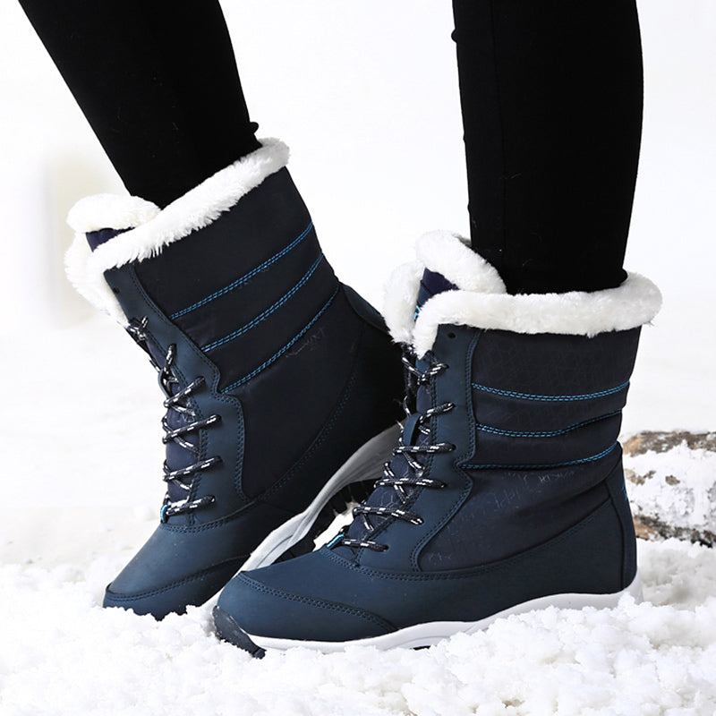 Sarah Express Plush Lined Wedge Snow Ankle Boots
