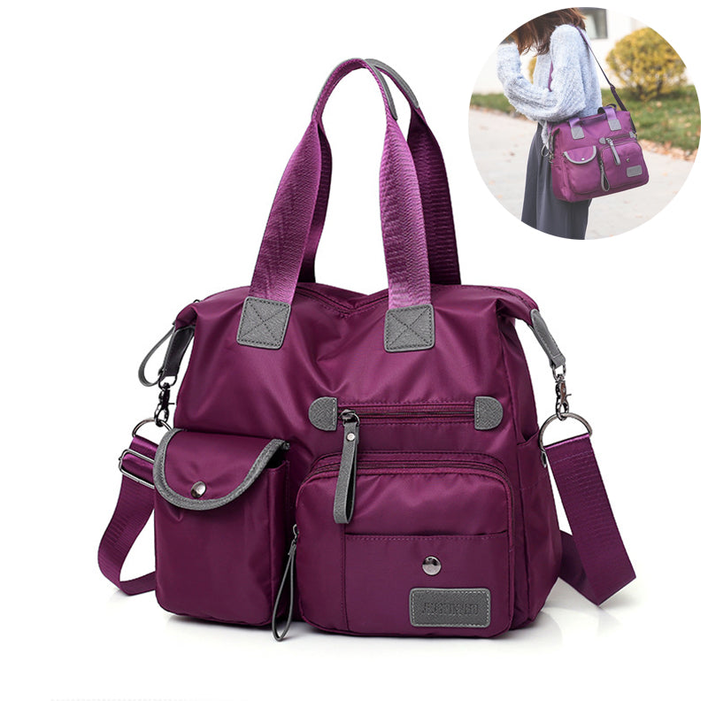 Sarah Express Nylon Multi-Pocket Commuter Messenger Bag